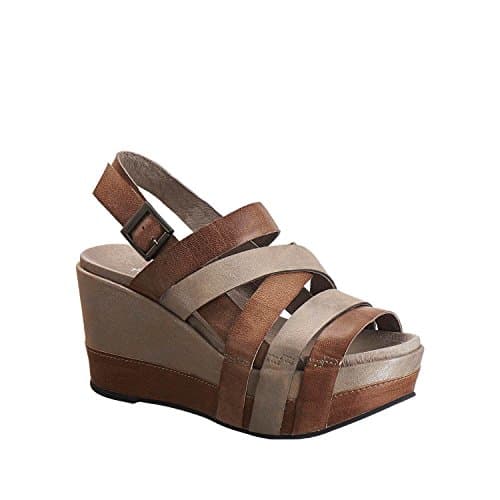 Antelope Women's 847 Grey Leather Multi Strap Sandals 41