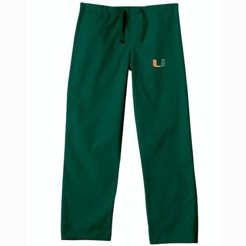 Miami Hurricanes NCAA Classic Scrub Pant (Green) (Large)