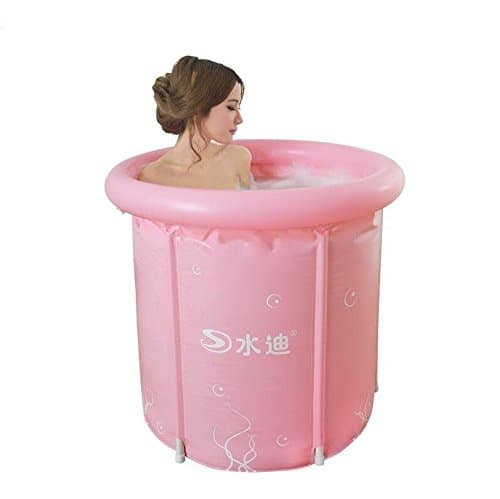 Small adult bath barrel/folding bath barrel/folding bathtub/bathing for children, plastic barrel , blue