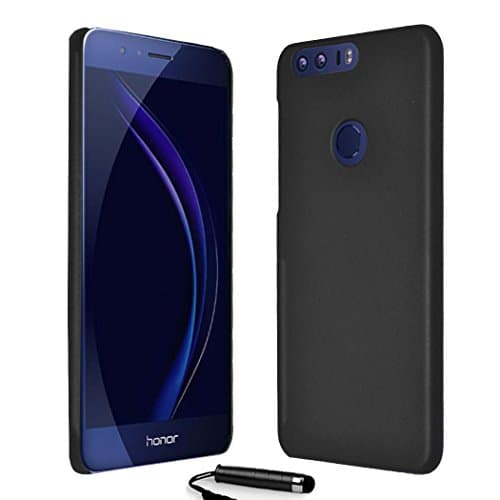 Huawei Honor 8 Armour Hybrid Hard Clip On Shell Case Cover + Screen Protector + Stylus (Black)