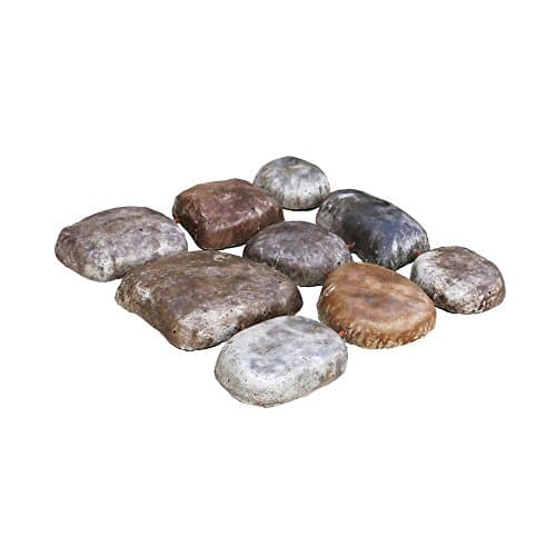 Landecor Square Step Stream Stones Pavers 12 in. x 12 in. (8-Pack) , Smooth and Soft on Feet, Color Sealed with Acrylic Polymer for Optimum Strength and Endurance