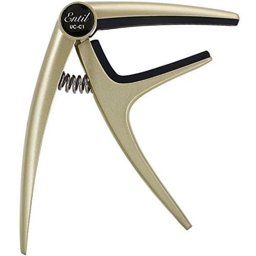 Guitar Capo Aluminium Alloy Single-handed Quick Change with Trigger for Acoustic, Electric Guitar, Bass, Ukulele (Guitar capo-champagne)