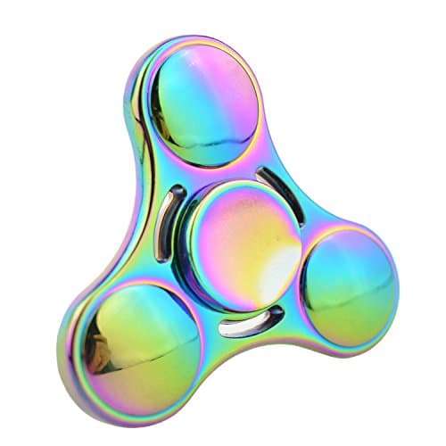 Willg Fidget Spinner Rainbow Toys ,Tri-Figet Cube,EDC Hand Spinner Helps Focusing Premium Quality With High Speed Durable Ceramic Bearing For Relieves ADHD Anxiety and Boredom (Rainbow)