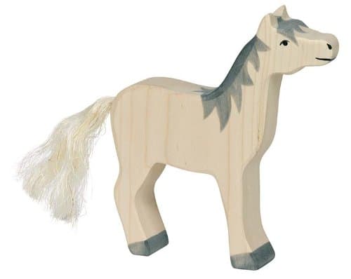 HolztigerHorse Head Raised (Grey Mane)