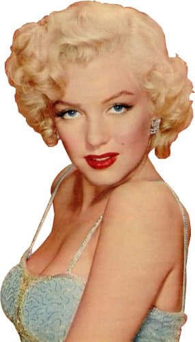 Marilyn Monroe Red Decal Sticker 6 x 10"