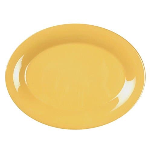Restaurant Essentials Coleur 12 in. x 9 in. Platter in Yellow (12-Piece)