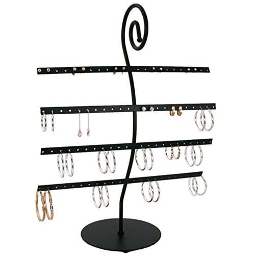 40 Pairs Metal Earring Display Stand Black 15"