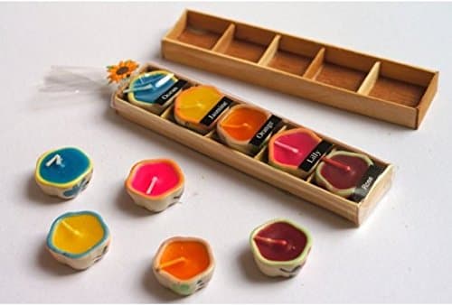 indymashop Candle Ceramic Star-Packed 5 Pieces.