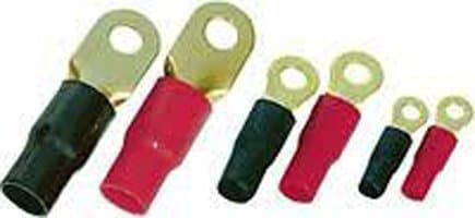 Xscorpion Rt4r Gold Plated Ring Terminals With 5 / 16 Hole 4 Ga Red