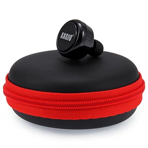 AXGIO Mini Bluetooth Earbud Headset Small Hands-free Car Headphone with Mic for Apple iPhone 7, 7Plus, 6, 6s, 6Plus, 5S, 5c, 5, and Samsung Galaxy Nexus Android Smart Phones – Black