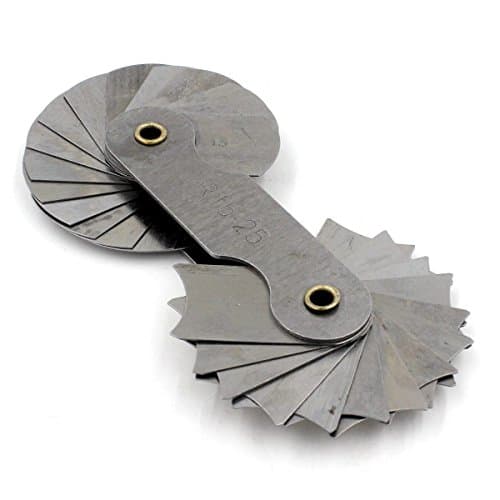 Internal/External Arc Gage Blades Set R15-25mm 32 Pieces Measure Tool Metric Reading and Rustproof