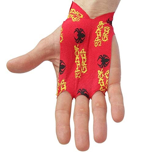 Spider Chalk Single Use Tape Hand Grips - Chalk Friendly, Self Stick, 3 Hole Workout Tape Grip - Thin & Flexible Hand Protection for Custom Fit