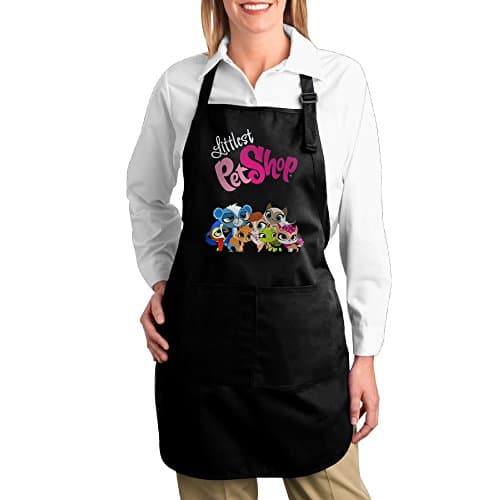Littlest Pet Shop Adjustable Bib Chef Kitchen Aprons With Pockets Black