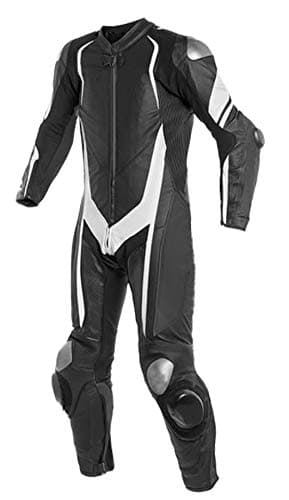 Motorcycle Black One Piece 366 Leather Racing Suit CE Approved Protection (S)