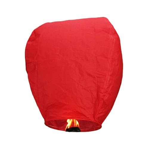 10 Sky Lanterns Chinese Wishing Lantern - Red