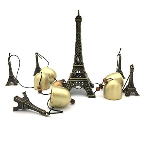 Finov Vintage Bronze Eiffel Tower Charm Wind Chime