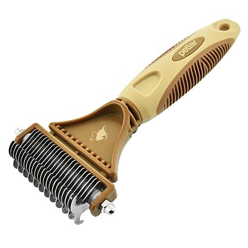 Petter Super Effective Dematting Tool, Dog Grooming Comb, Safe & Easy, 2-Sided Dematting Rake-Tool for Any Breed, Coat Type & Size-Prevents & Removes All Tangles- Great Choice for Everyday Use