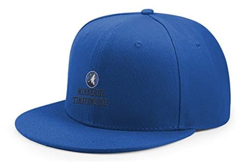 Flashers Minnesota Best Team Timberwolves Embroidered Snapback Adjustable Baseball Cap Sapphire Blue