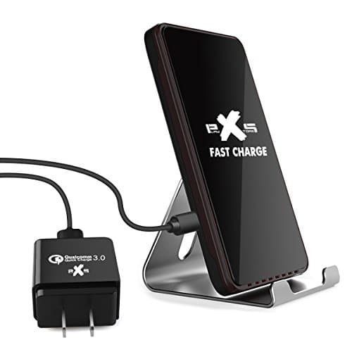 PLAY X STORE Fast Wireless Charger, QI Wireless Charging Stand with QC 3.0 Adapter for iPhone X, iPhone 8, Samsung S8, S8 Plus, S7, S7 Edge Plus, Note 5