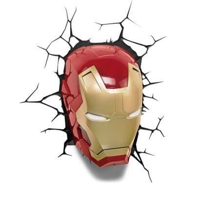 3D Wall Art Nightlight - Iron Man Face by Mentald