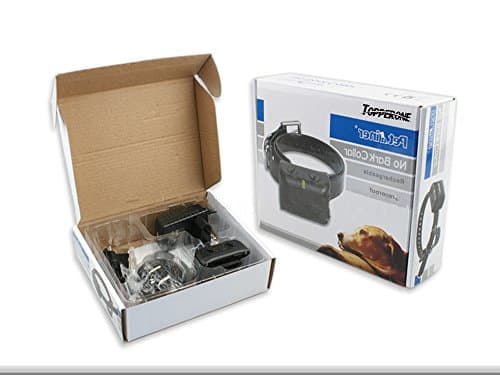 Topperone Waterproof and Rechargeable No Bark Collar - No Harm Shock Dog Control - 7 Sensitivity Adjustable Levels for Medium Large or Small Dogs 15-120 Pound Dogs