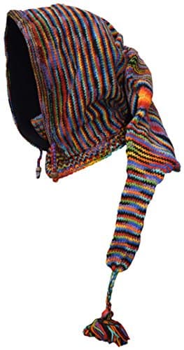 Little Kathmandu Woolen Fleece Lined Pixie Pointed Long Snood Hood Neckwarmer Hat