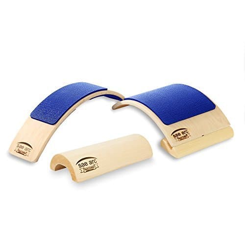 Sae Arc Spine Stretching Therapeutic Device Combo (Wooden Pillow, Back &amp; Lumbar Stretcher, Back Flex &amp; Posture) - Blue by SENYX