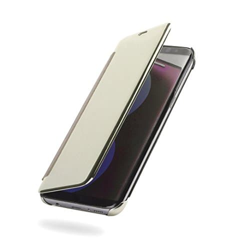 Sinwo Smart window Sleep Wake UP Flip Leather Case Acrylic Cover For Samsung Galaxy S8 Plus (Silver)
