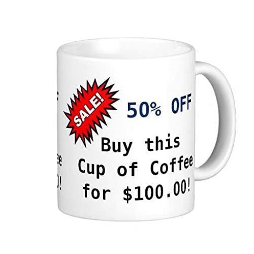 Coffee Sale on Black White Coffee Mug 11 Oz