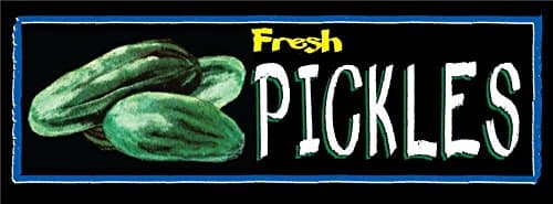 Retail Sign Systems 101-3T-Chalk "Fresh Pickles" Chalk Design Produce Insert, 3-Track