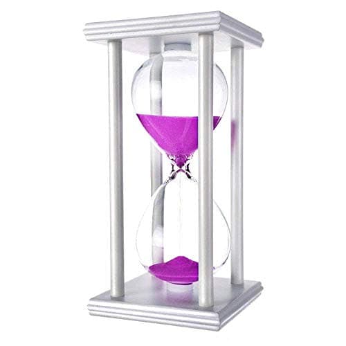 hourglass sand timers (Pink sand,white frame,60min)
