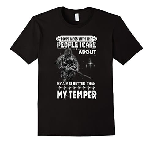 Men's I care about my aim is better than my temper T-Shirt 3XL Black