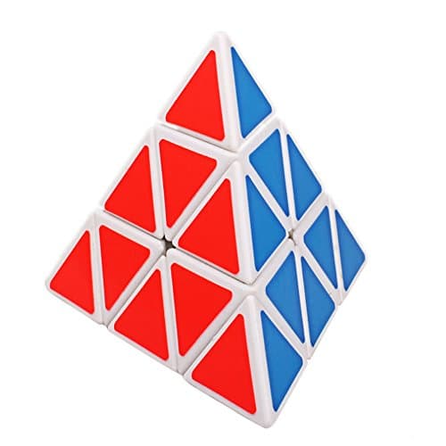 DUYI Premium Pyraminx Speedcubing Twisty Puzzle, 3x3x3, White