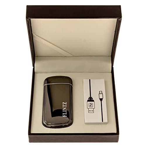 Laser Windproof USB Rechargeable Electric Plasma Lighter With Charger