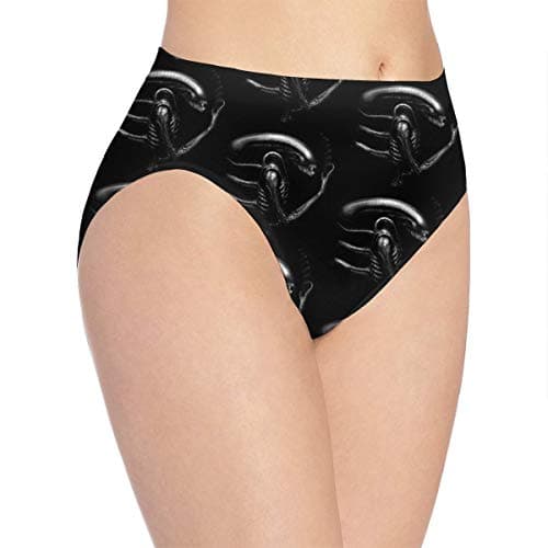 MguThb Giger Alien Women Cotton Underpants High Waist Full Coverage Briefs Shaper Panties,High Cut Brief Panties,Size:S-XL