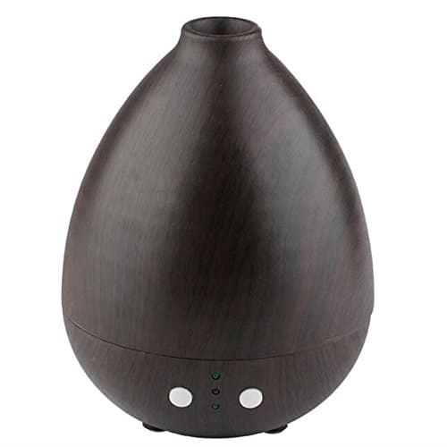 USB Aromatherapy Essential Oil Diffuser JY-200 Ultrasonic Mute Humidifier Indoor Air Purification LED Color Night Light Anhydrous Shutdown Timer 250ml, Deep wood grain