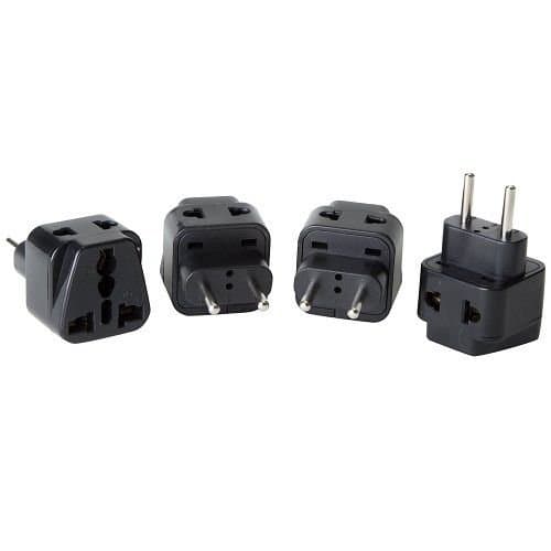 EopZol™ Type C Grounded 2 in 1 Plug Adapter (4 Pack)- Europe Russia UAE