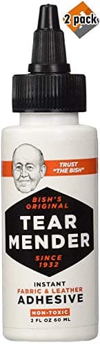 Tear Mender Instant Fabric and Leather Adhesive, 2 oz Bottle, TG-2-2 Pack