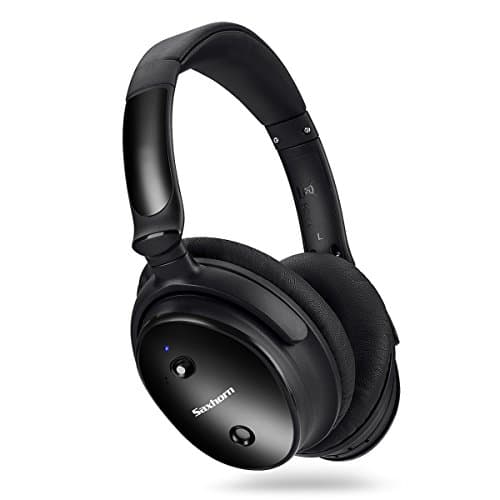 Active Noise Cancelling Headphones Over-Ear and Wired with Inline Microphone and Carrying Case for Travel, Lightweight and Comfortable
