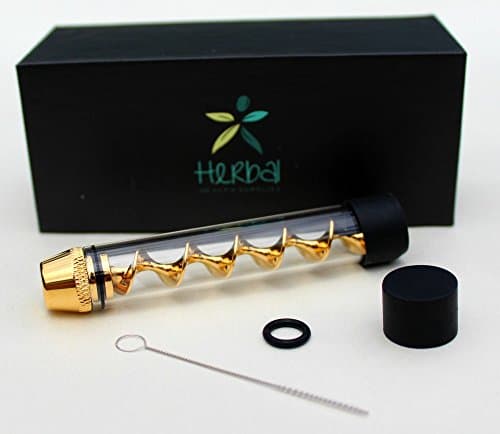 Twisty Glass Blunt - GOLD with Cleaning Tool