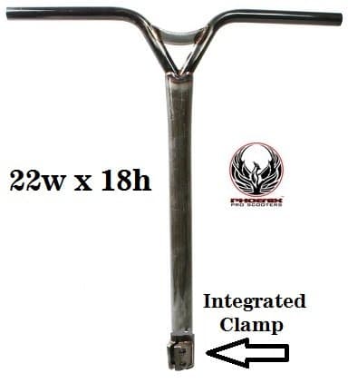 Phoenix Suicide Pro Bars For Scooters Integrated Clamp 22W x 18H RAW