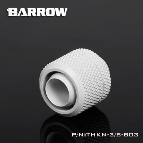 Barrow Newest Version Compression Fitting 3/8" ID 1/2" OD Copper G1/4 Thread White Verison