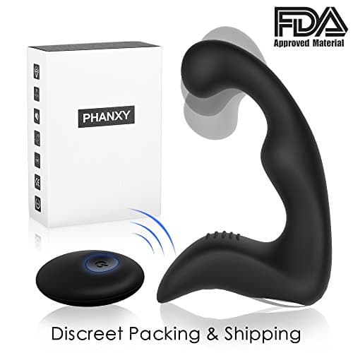 MMEY Prostate Deluxe Silicone Butt Plug 10 Vibration Speedswith Wireless Remote Control, Black