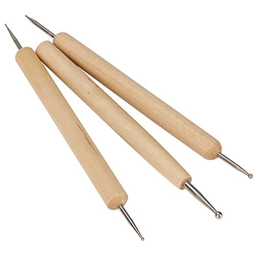 Ball Stylus Dotting Tools Set for Embossing Pattern Clay Sculpting Carving Modeling Tools Nail Art Pack of 3