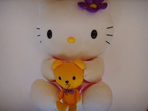 Hello Kitty Plush Toy Large 12" with Teddy Bear ; RARE