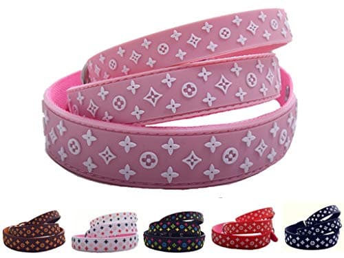 Designer Dog Collar for XSmall, Small, Medium and Large Breeds, in Black, Brown, Pink, Blue, Red and Monochrome