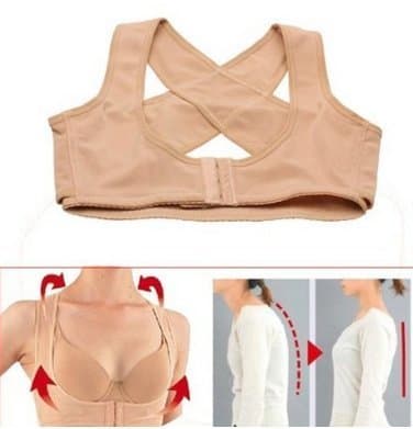 OPCC Lady Chest Breast Support Belt Band Posture Corrector Brace Body Sculpting Strap Back Shoulder Vest X Type (L) by OPCC