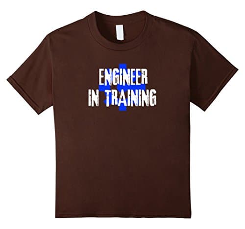 Kids Engineer in Training T-shirt 10 Brown