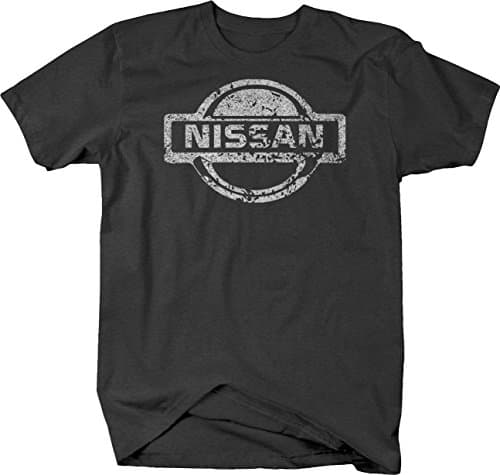 Distressed - Nissan Bar Circle Hamburger Logo Tshirt - Large