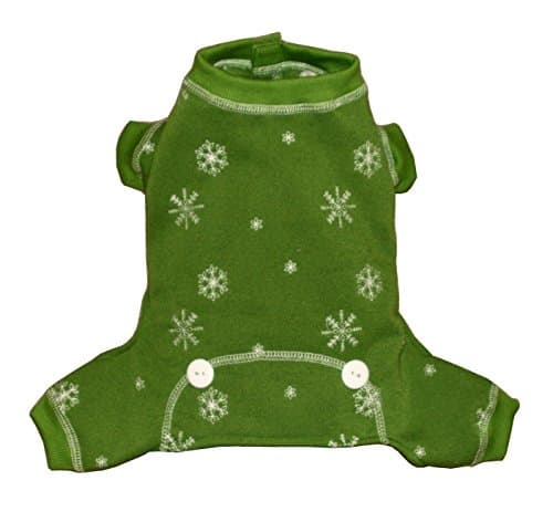 Hip Doggie Green Snowflake Longjohns, Small